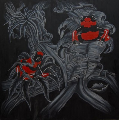 In progress, baserad på bilder fotade i terrarium tidigt 90tal.